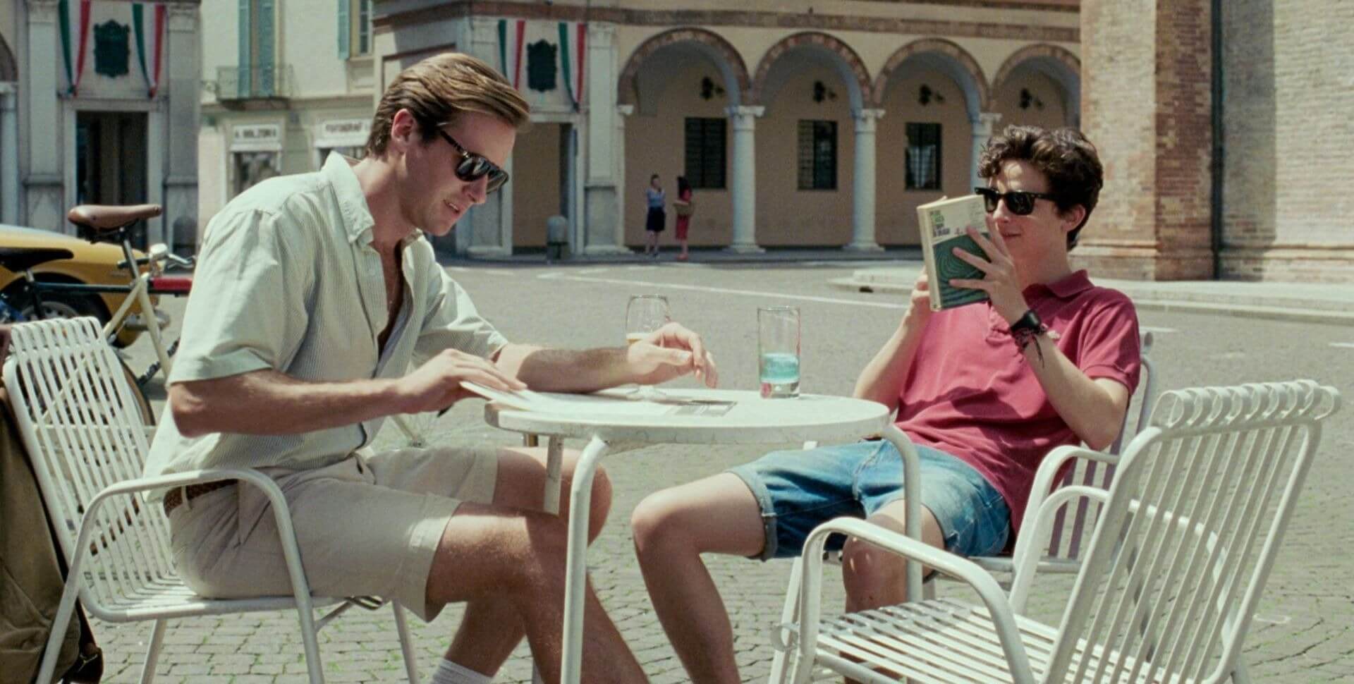 Image of Armie Hammer and Timothée Chalamet in 2017 film Call Me By Your Name