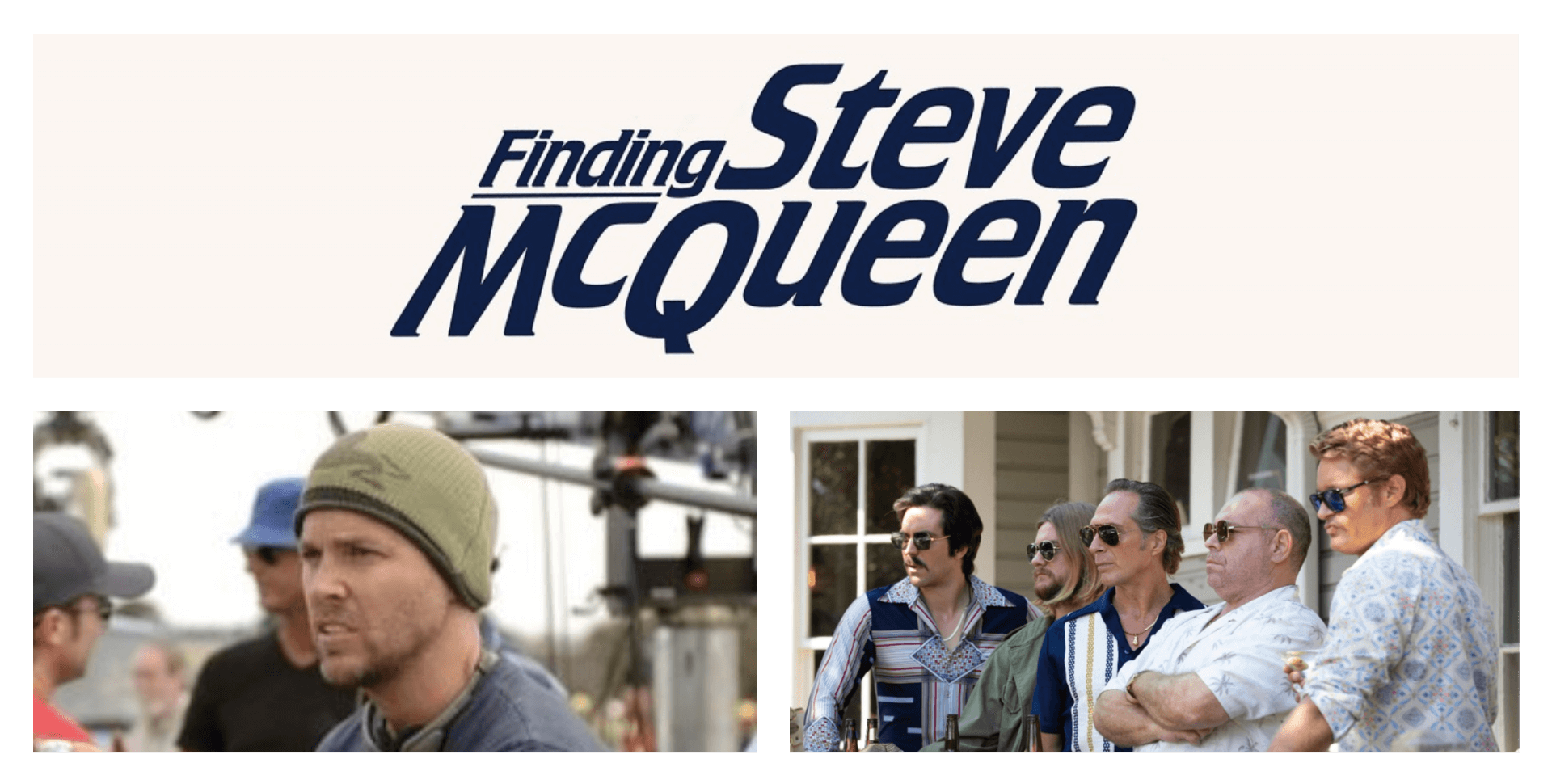 Image of interview from Finding Steve McQueen with director Mark Steven Johnson