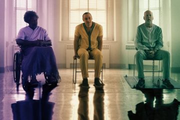 Image from Glass - Samuel L Jackon, James McAvoy and Bruce Willis