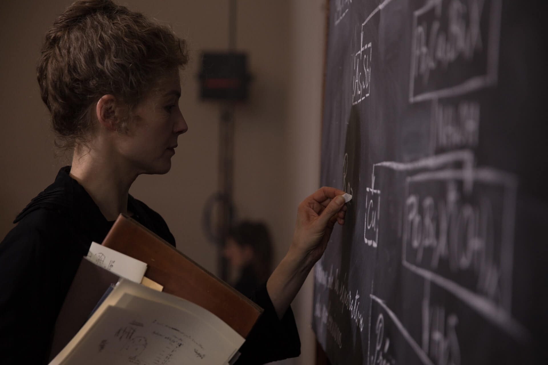 Rosamund Pike in Radioactive - Blackboard