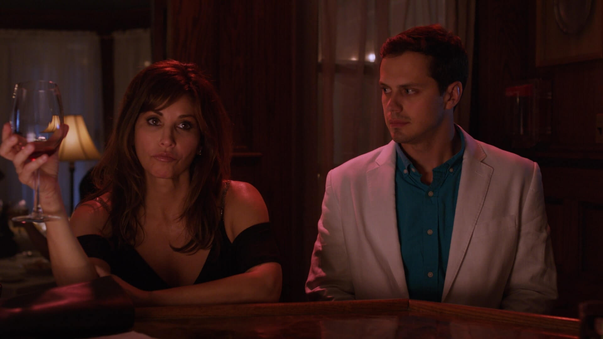 Gina Gershon and Jake Robinson in 'The Mimic'