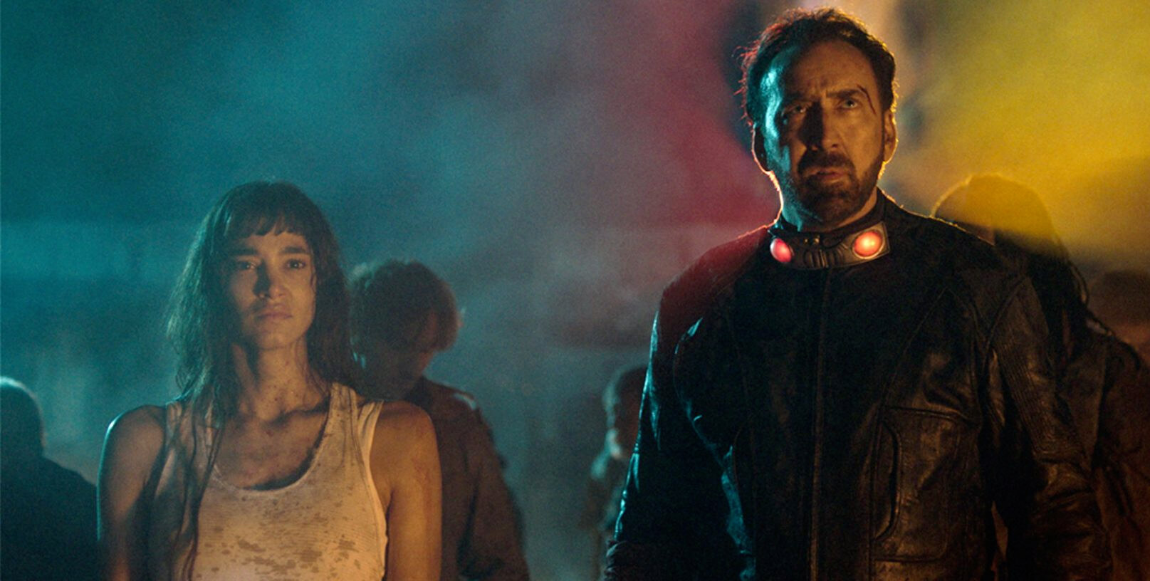 Nicolas Cage and Sofia Boutella in Prisoners of the Ghostland