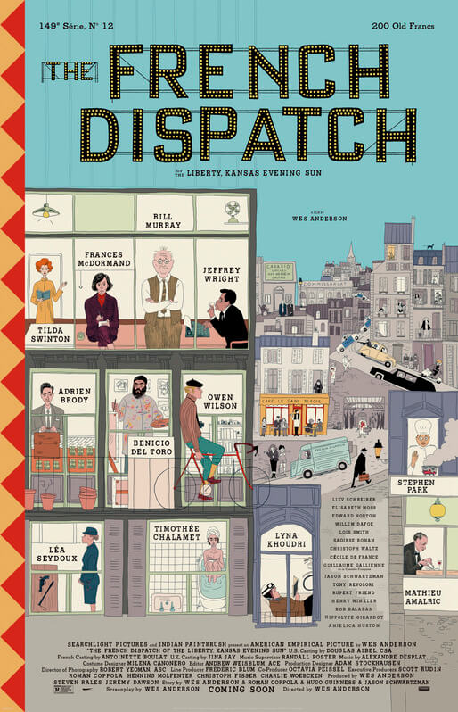 Official Poster for The French Dispatch (2021)